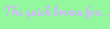 Image with Font Color CEBBF7 and Background Color 93F79E